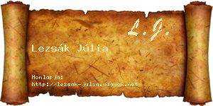 Lezsák Júlia névjegykártya